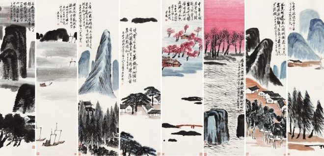 $140.8m | Twelve Landscape Screens | Qi Baishi